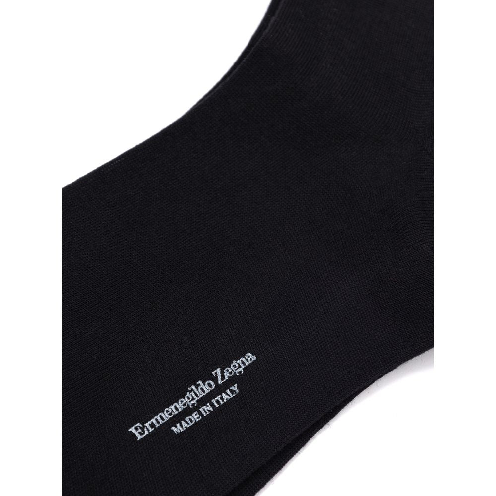 ZEGNA Black Wool Socks - ClickThatClicks 