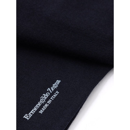 ZEGNA Blue Wool Socks - ClickThatClicks 