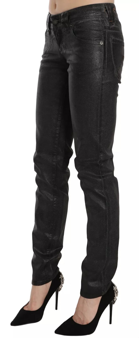 John Galliano Black Washed Low Waist Regular Leg Denim Pants - ClickThatClicks 