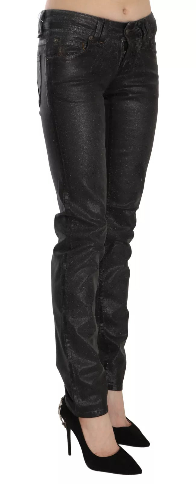 John Galliano Black Washed Low Waist Regular Leg Denim Pants - ClickThatClicks 