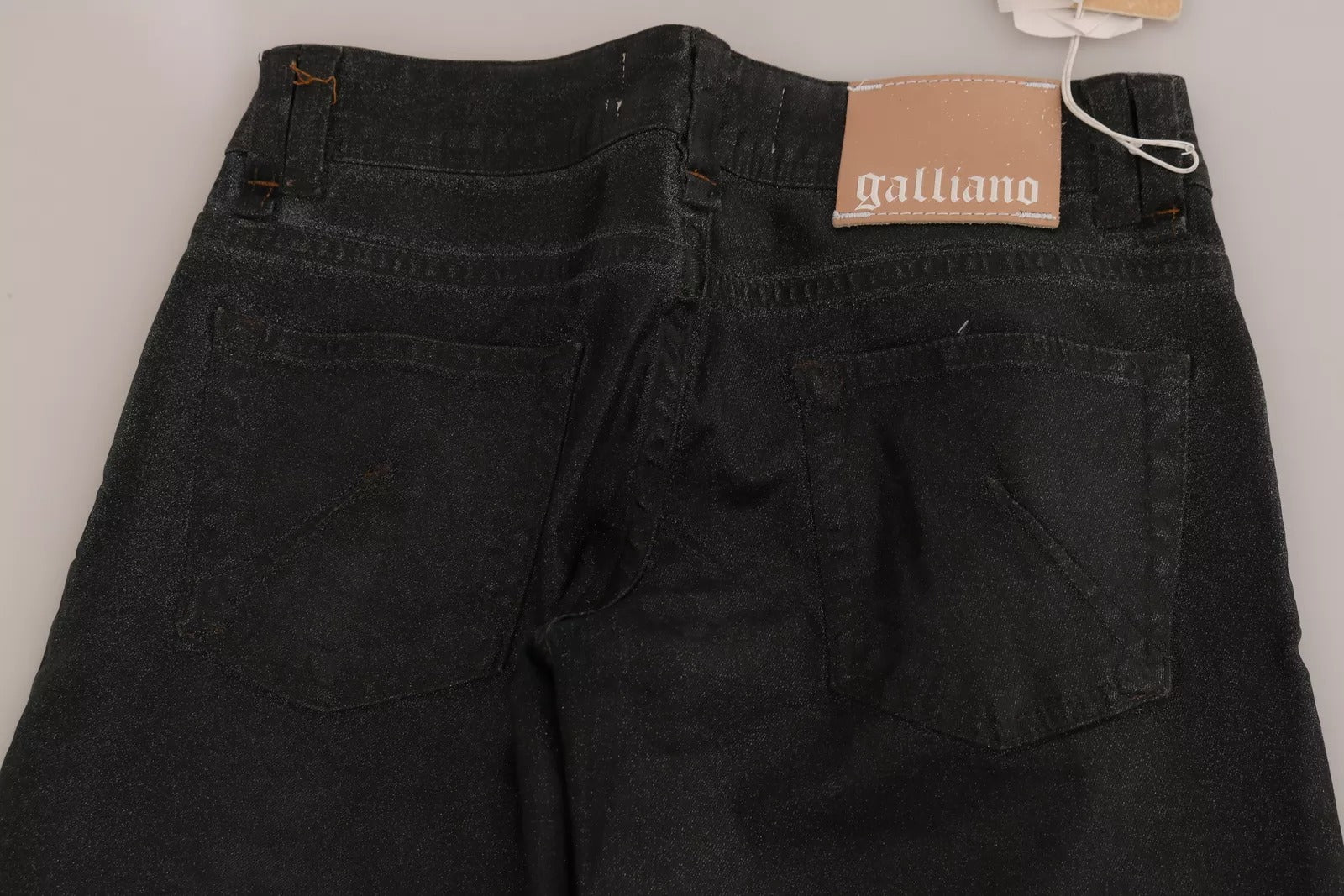 John Galliano Black Washed Low Waist Regular Leg Denim Pants - ClickThatClicks 