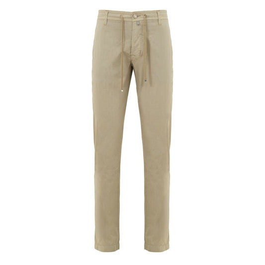 Jacob Cohen Beige Cotton Casual Pants - ClickThatClicks 