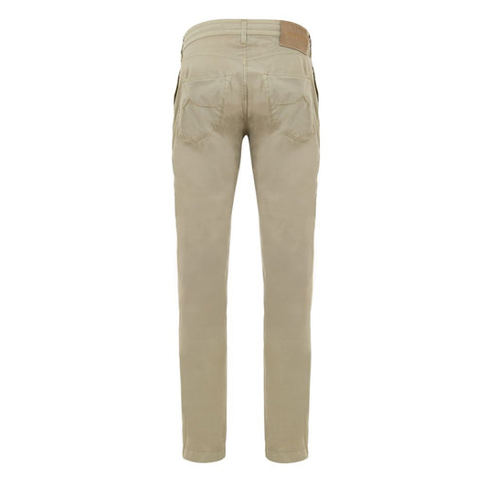 Jacob Cohen Beige Cotton Casual Pants - ClickThatClicks 