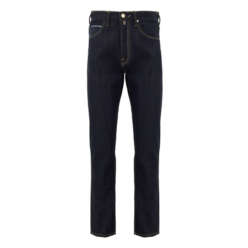 Jacob Cohen Blue Polyester Tapered Jeans