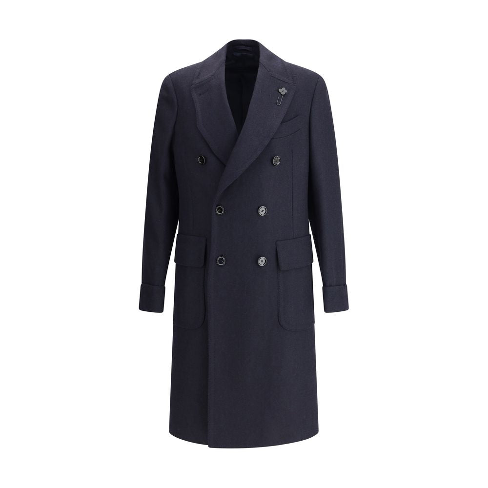 Lardini Blue Wool Coat