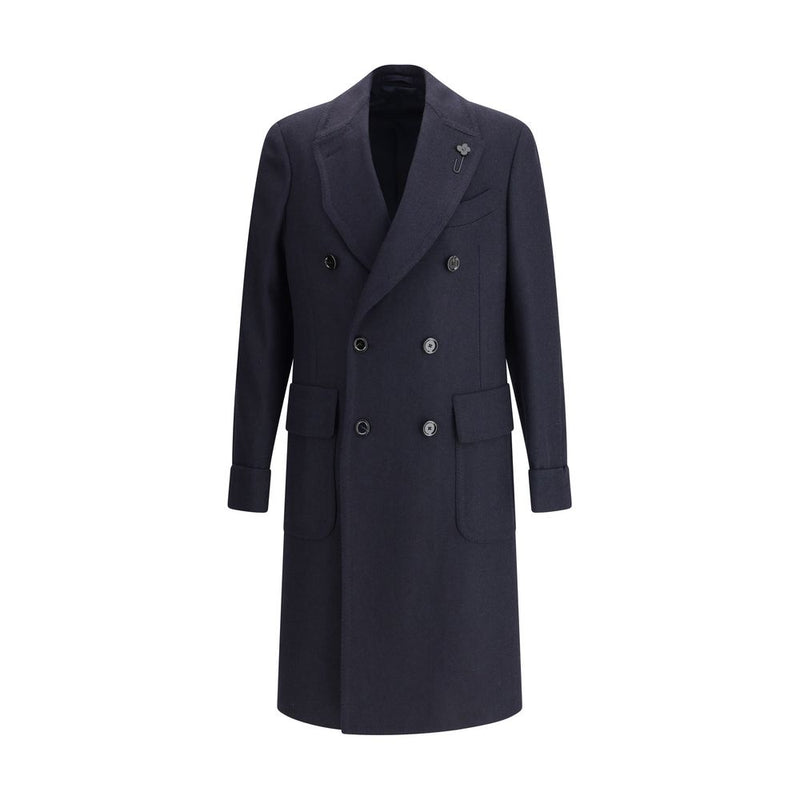 Lardini Blue Wool Coat