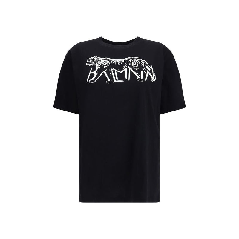 Balmain Black Cotton T-Shirt