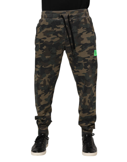 Dolce & Gabbana Multicolor Camouflage Cotton Men Jogger Pants - ClickThatClicks 