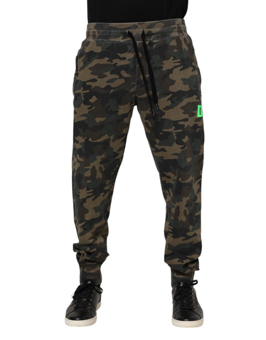 Dolce & Gabbana Multicolor Camouflage Cotton Men Jogger Pants - ClickThatClicks 