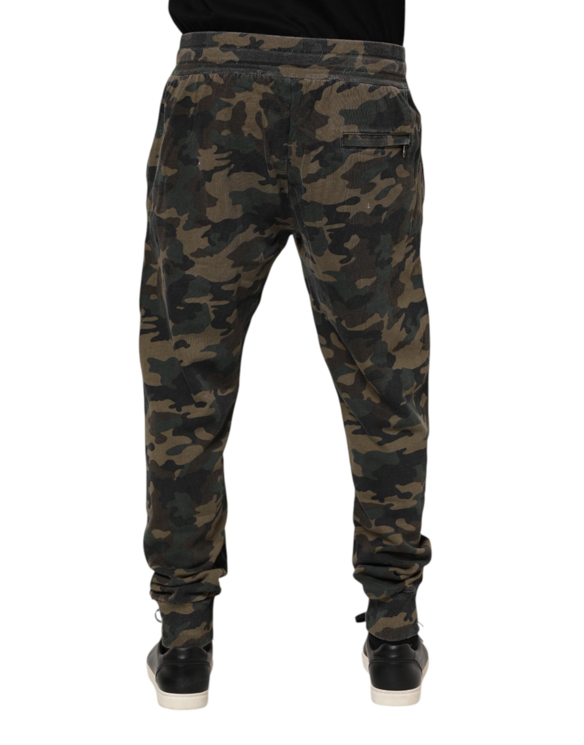 Dolce & Gabbana Multicolor Camouflage Cotton Men Jogger Pants - ClickThatClicks 