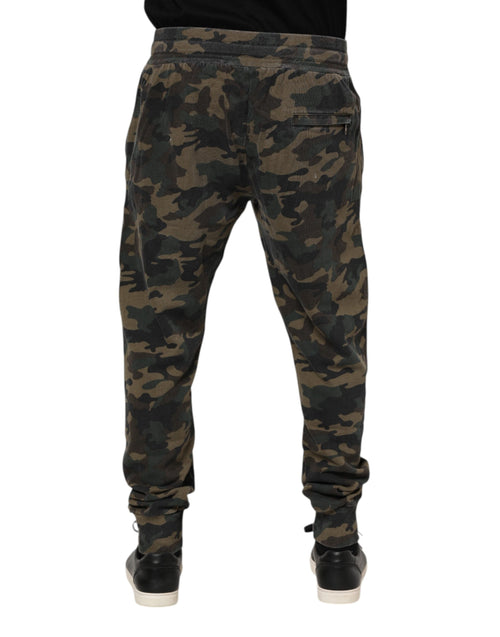 Dolce & Gabbana Multicolor Camouflage Cotton Men Jogger Pants - ClickThatClicks 