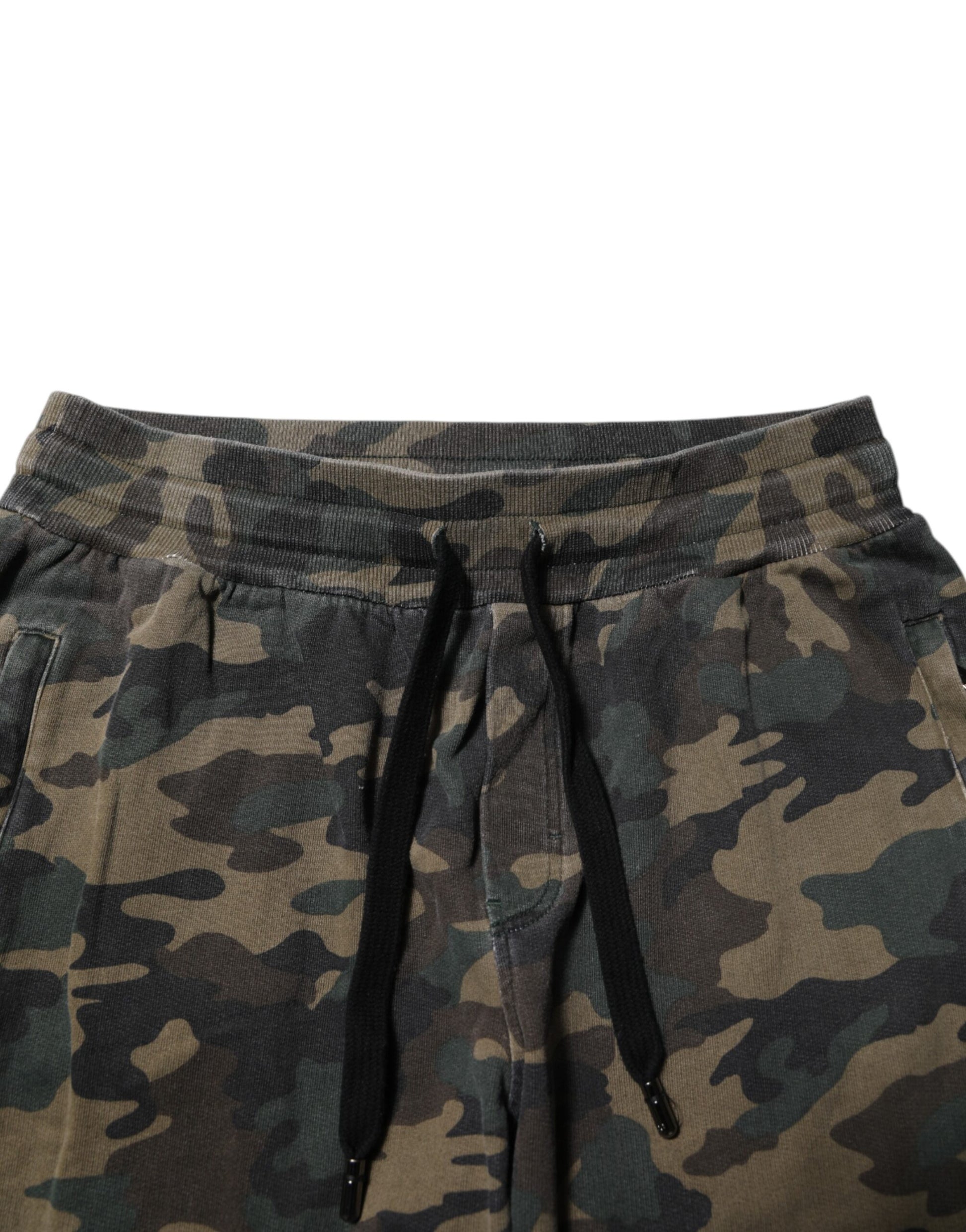 Dolce & Gabbana Multicolor Camouflage Cotton Men Jogger Pants - ClickThatClicks 