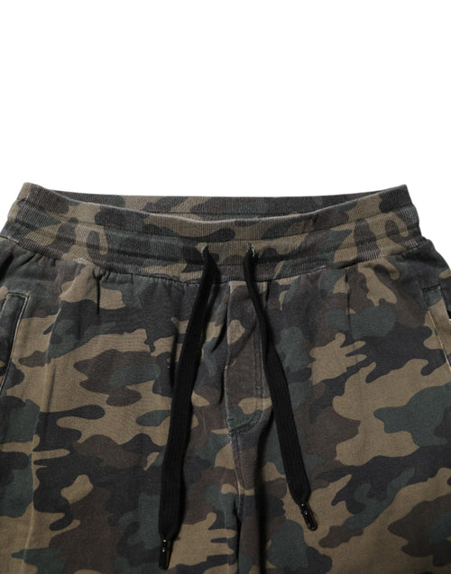 Dolce & Gabbana Multicolor Camouflage Cotton Men Jogger Pants - ClickThatClicks 