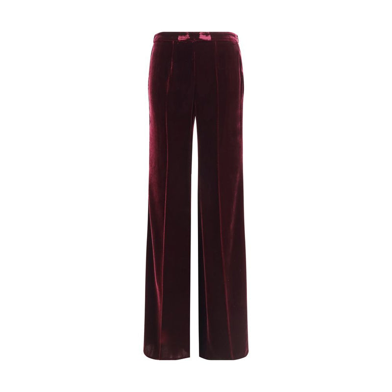 Forte_Forte Bordeaux Viscose Flared Pants