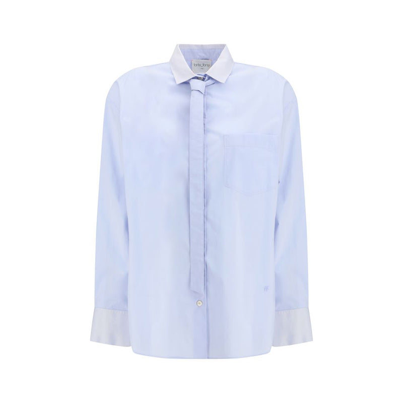Forte_Forte Light Blue Cotton Dress Shirt
