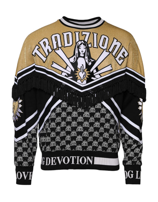 Dolce & Gabbana Multicolor Tradizione E Devotion Sweatshirt Sweater - ClickThatClicks 