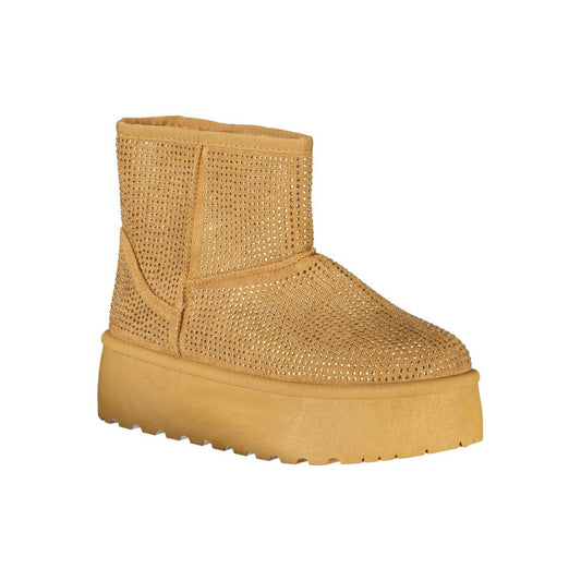 Laura Biagiotti Marrone Polyester Women Boot - ClickThatClicks 