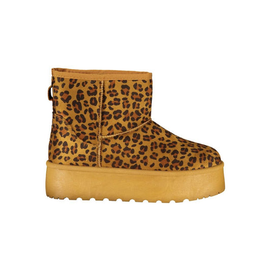 Laura Biagiotti Marrone Polyester Women Ankle Boot - ClickThatClicks 