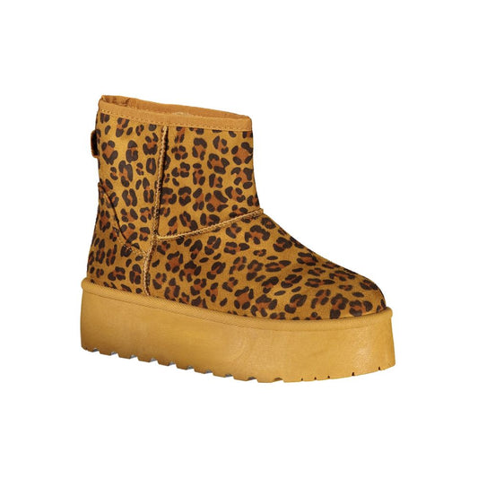 Laura Biagiotti Marrone Polyester Women Ankle Boot - ClickThatClicks 