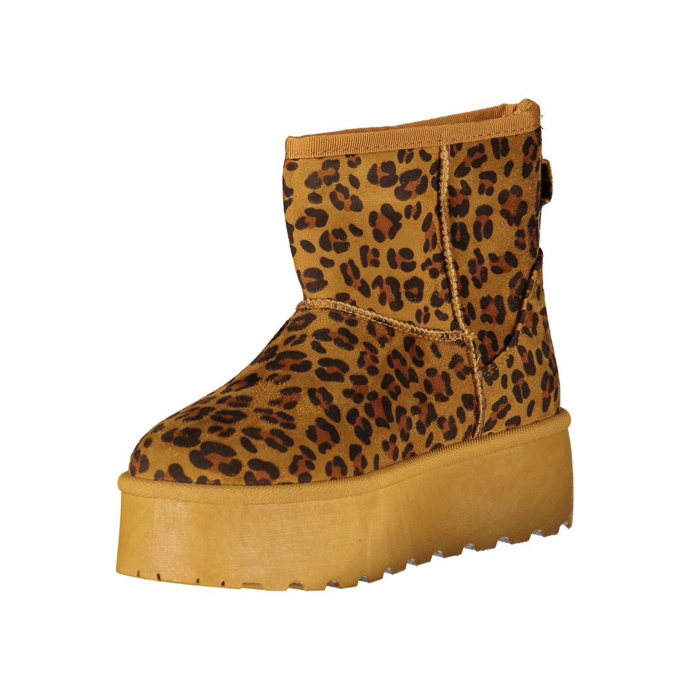 Laura Biagiotti Marrone Polyester Women Ankle Boot - ClickThatClicks 