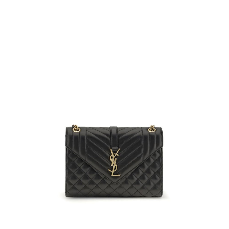 Saint Laurent Black Calf Leather Bos Taurus Shoulder Bag