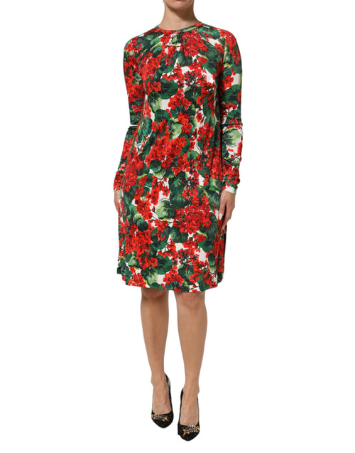 Dolce & Gabbana Multicolor Floral Short Portofino Dress - ClickThatClicks 