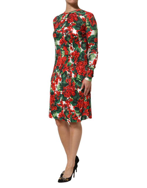 Dolce & Gabbana Multicolor Floral Short Portofino Dress - ClickThatClicks 
