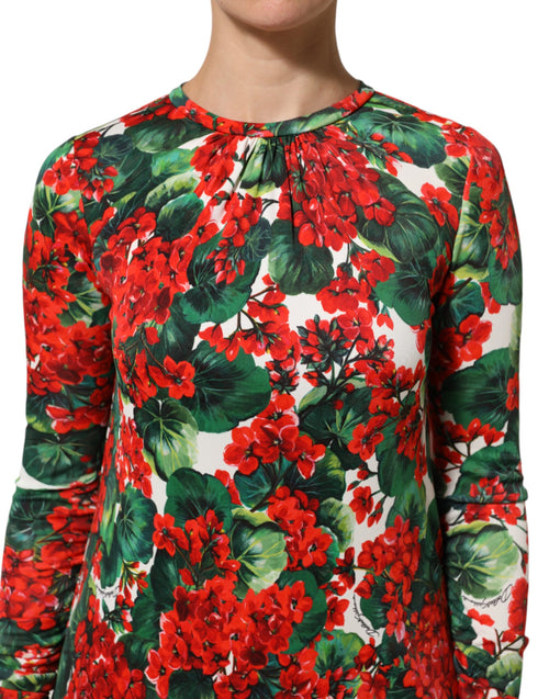 Dolce & Gabbana Multicolor Floral Short Portofino Dress - ClickThatClicks 