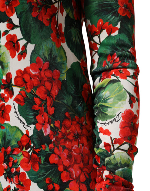 Dolce & Gabbana Multicolor Floral Short Portofino Dress - ClickThatClicks 