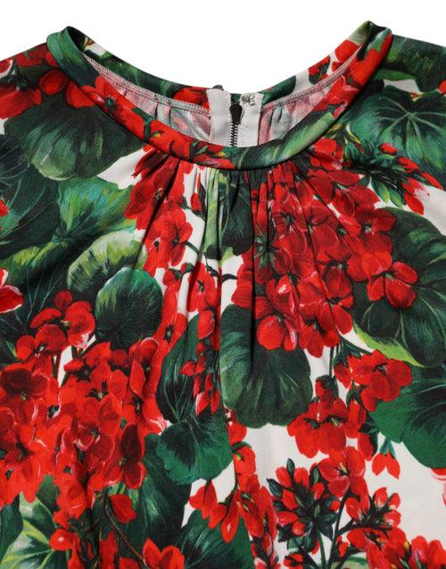 Dolce & Gabbana Multicolor Floral Short Portofino Dress - ClickThatClicks 