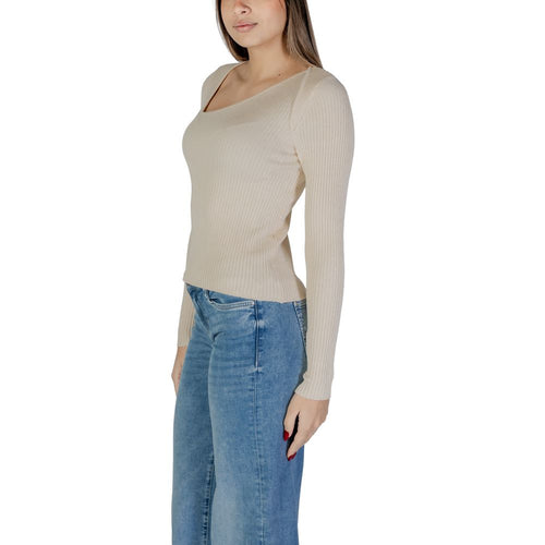 Vila Clothes Beige Viscose Sweatshirt - ClickThatClicks 