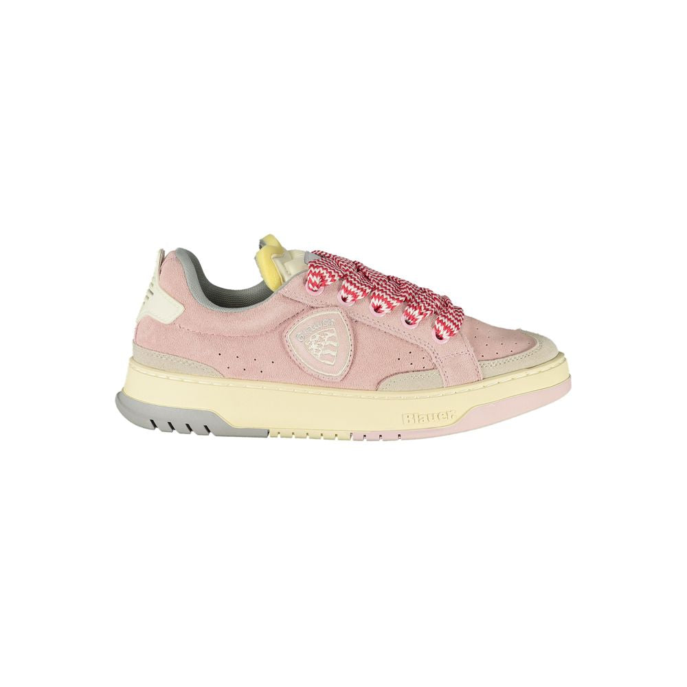 Blauer Rosa Polyurethane Women Sneaker - ClickThatClicks 