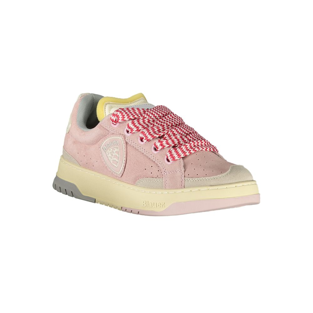 Blauer Rosa Polyurethane Women Sneaker - ClickThatClicks 
