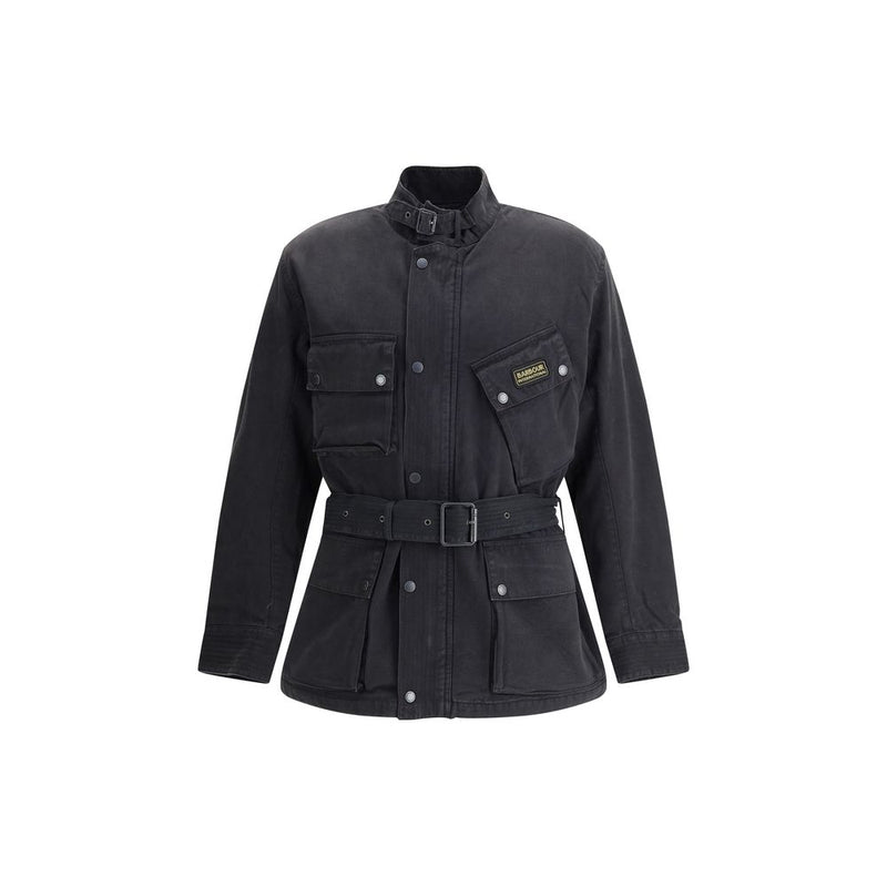 Barbour International Black Cotton Coat