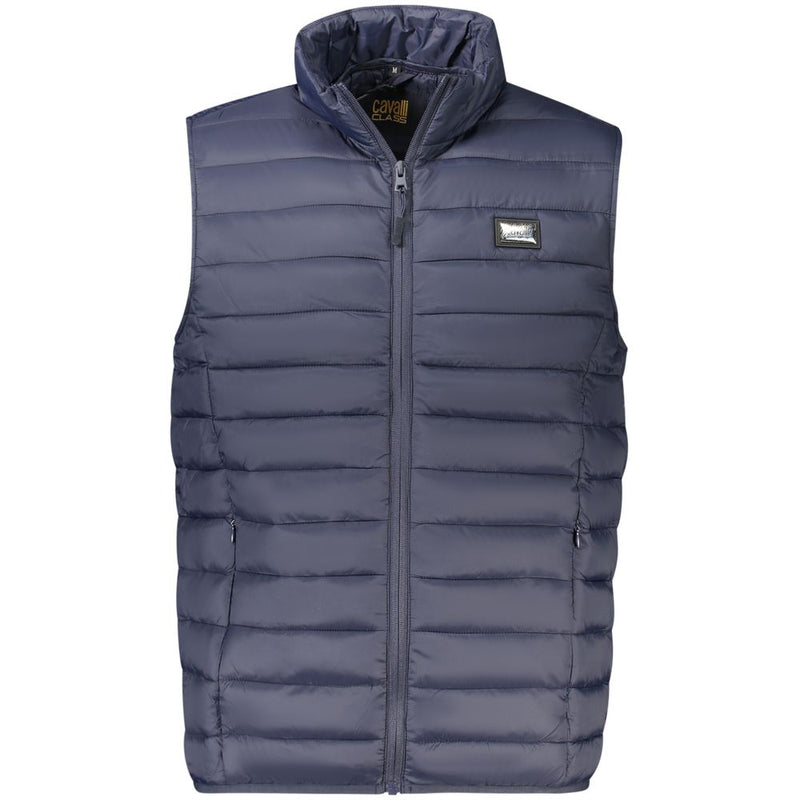 Cavalli Class Blue Polyester Men Jacket