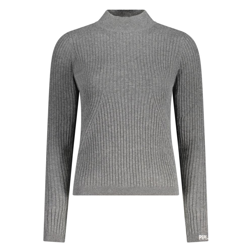 Pepe Jeans Grigio Cotton Women Sweater - ClickThatClicks 