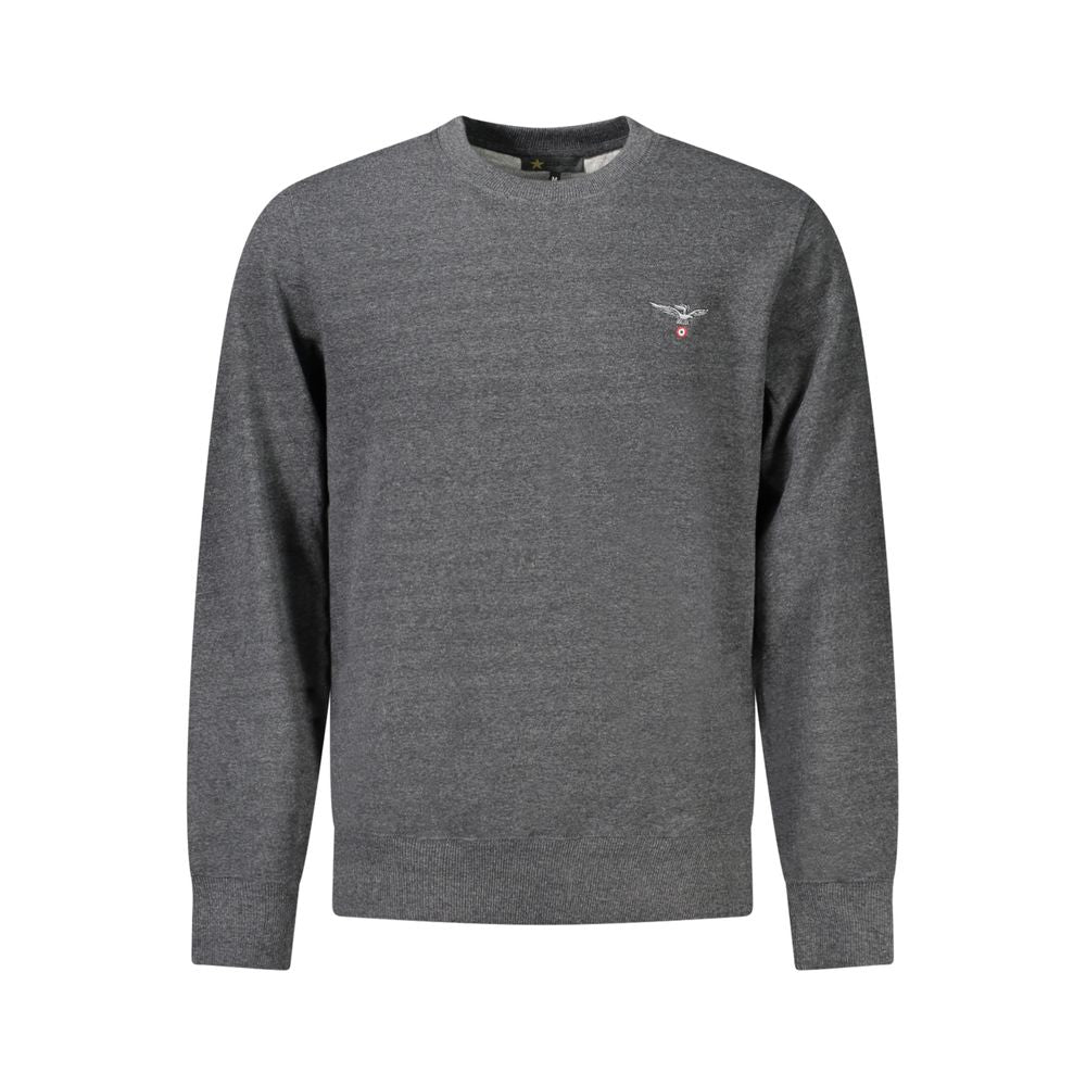 Accademia Militare Grigio Recycled Cotton Male Sweatshirt - ClickThatClicks 