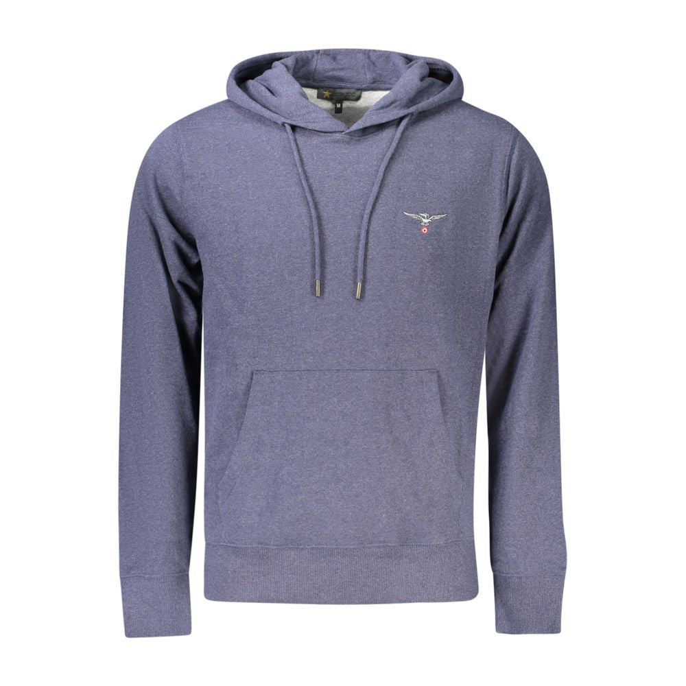 Accademia Militare Blue Recycled Cotton Men's Hooded Sweatshirt - ClickThatClicks 