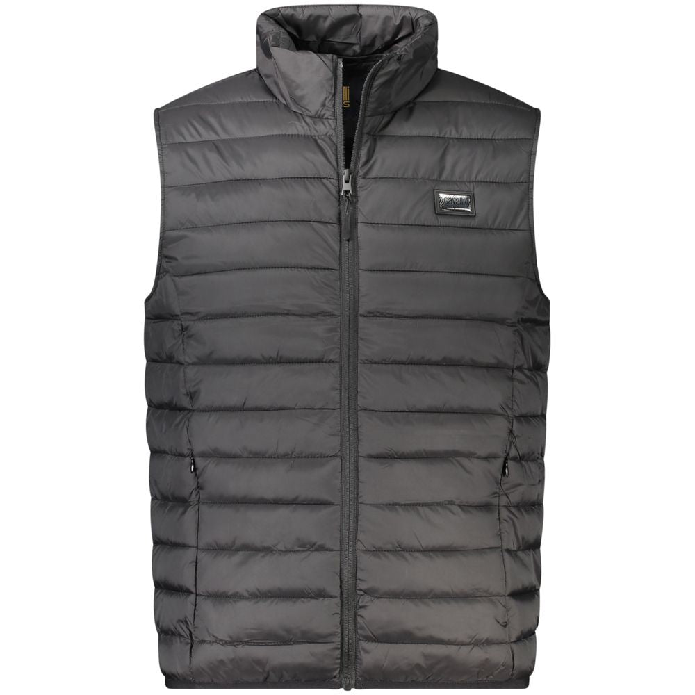 Cavalli Class Nero Polyester Men Jacket - ClickThatClicks 