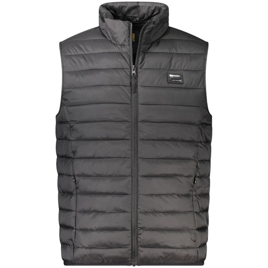 Cavalli Class Nero Polyester Men Jacket - ClickThatClicks 