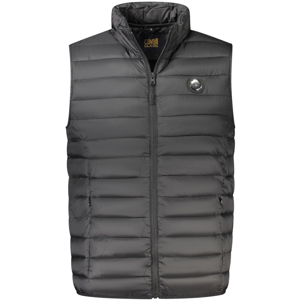 Cavalli Class Black Polyester Men Jacket