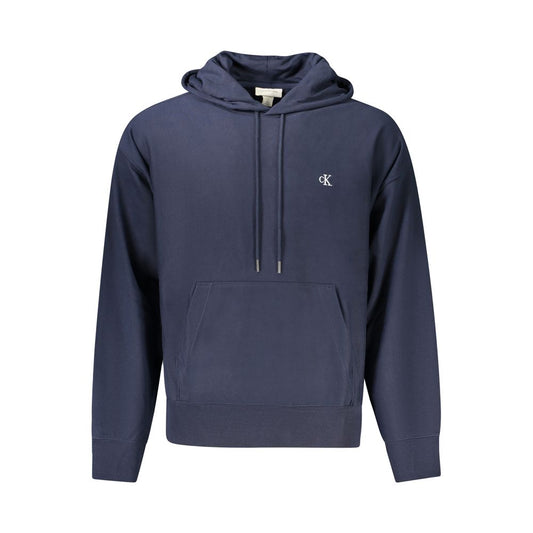 Calvin Klein Blue Cotton Men's Hoodie - ClickThatClicks 