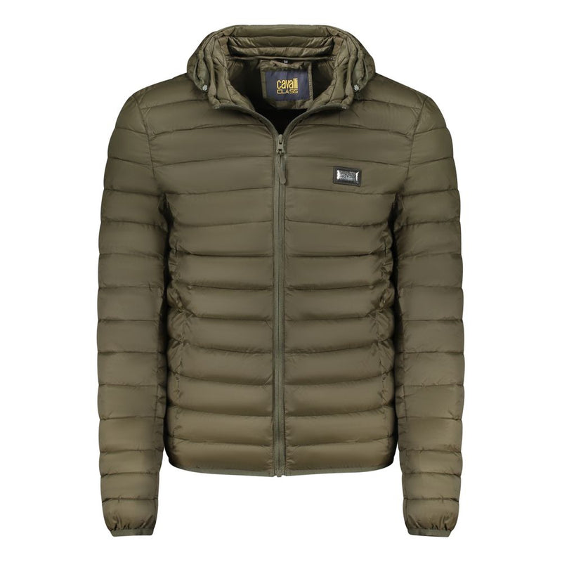 Cavalli Class Green Polyester Men Jacket