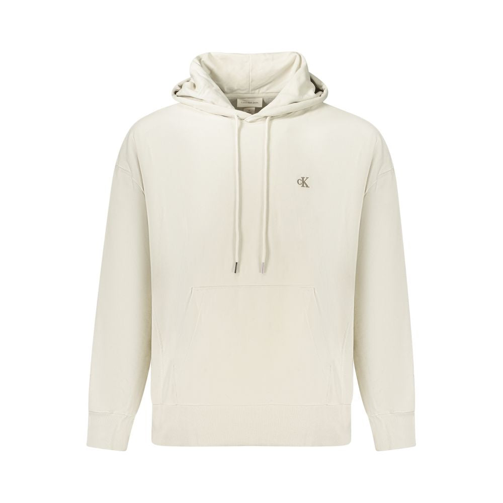 Calvin Klein Beige Cotton Men's Hoodie - ClickThatClicks 