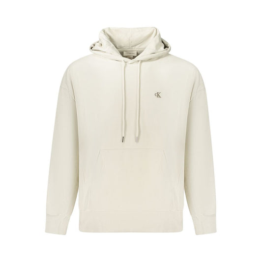 Calvin Klein Beige Cotton Men's Hoodie - ClickThatClicks 