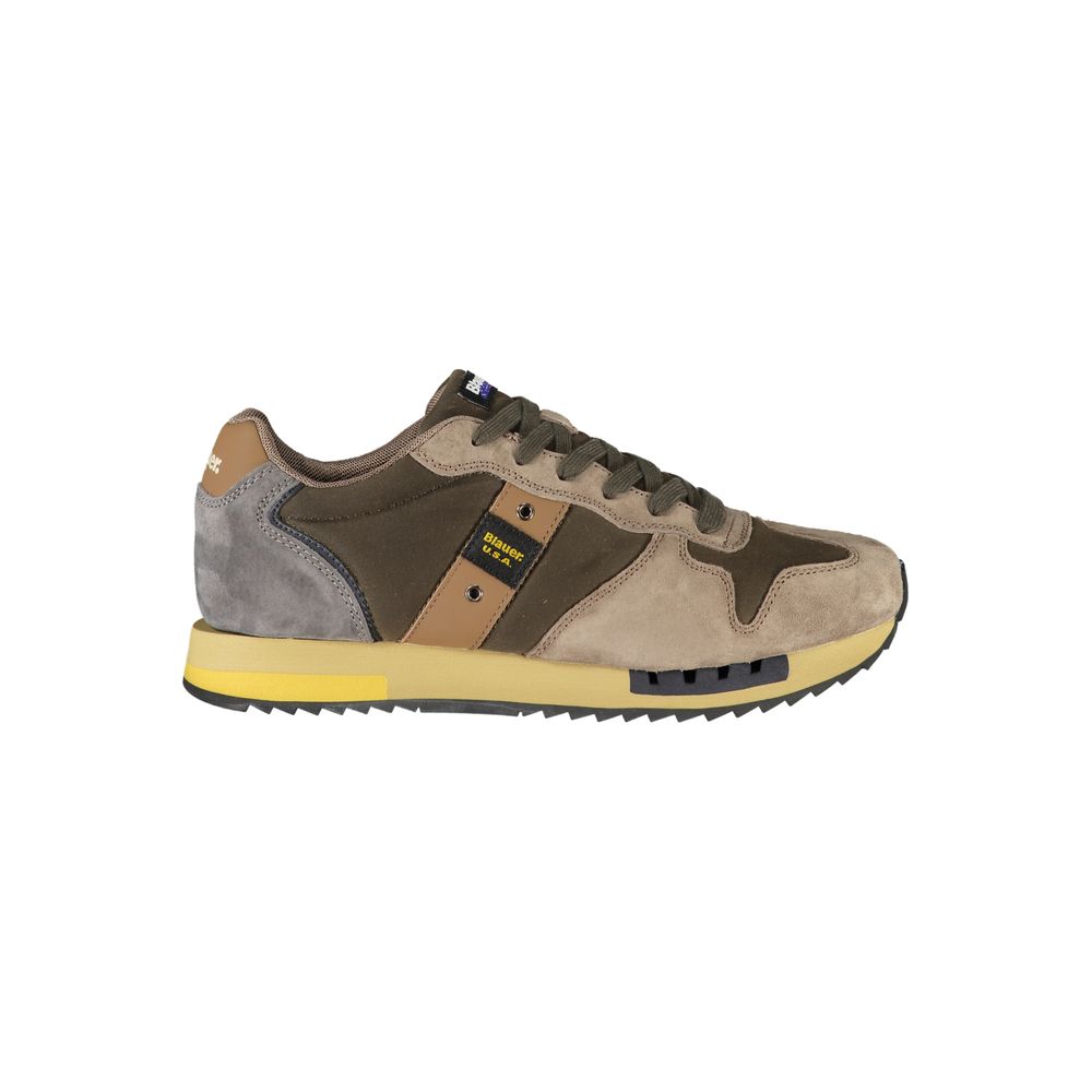 Blauer Green Leather Men Sneaker - ClickThatClicks 