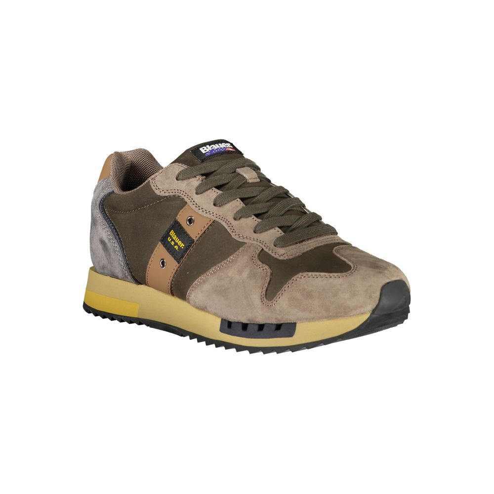 Blauer Green Leather Men Sneaker - ClickThatClicks 