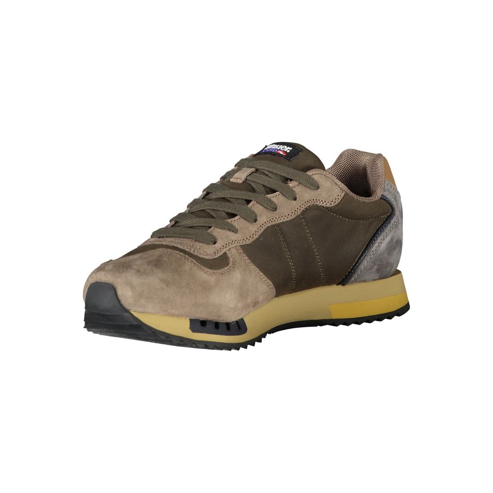 Blauer Green Leather Men Sneaker - ClickThatClicks 