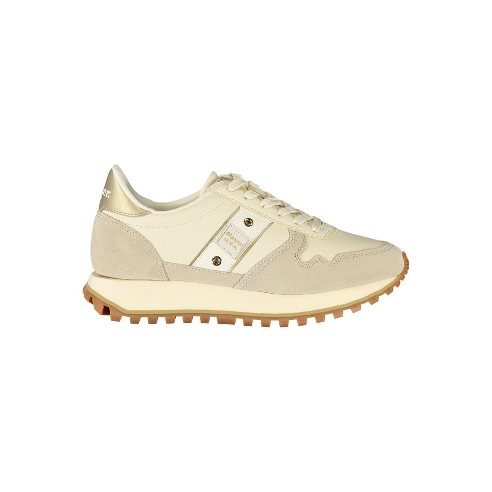 Blauer Beige Leather Women Sneaker - ClickThatClicks 