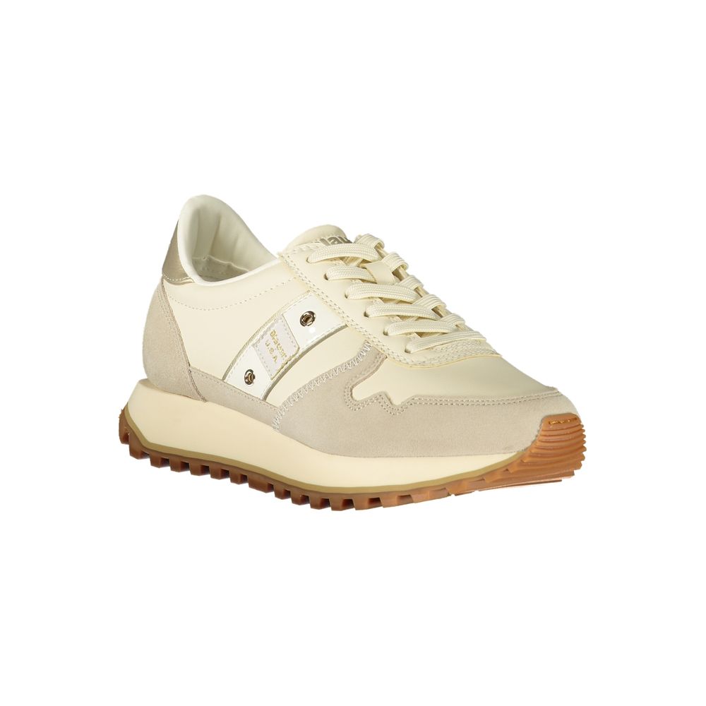 Blauer Beige Leather Women Sneaker - ClickThatClicks 